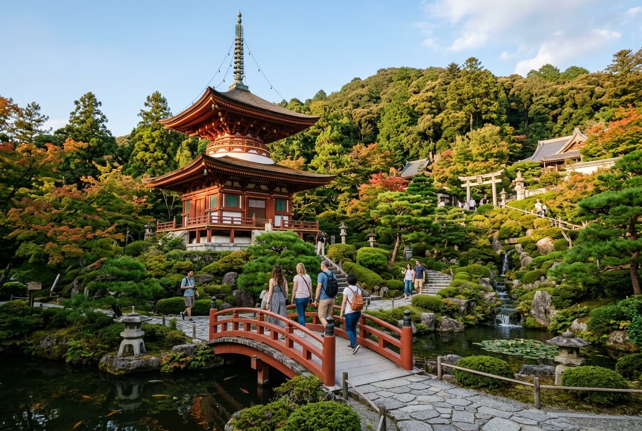 Pagoda and Japanese gardens
