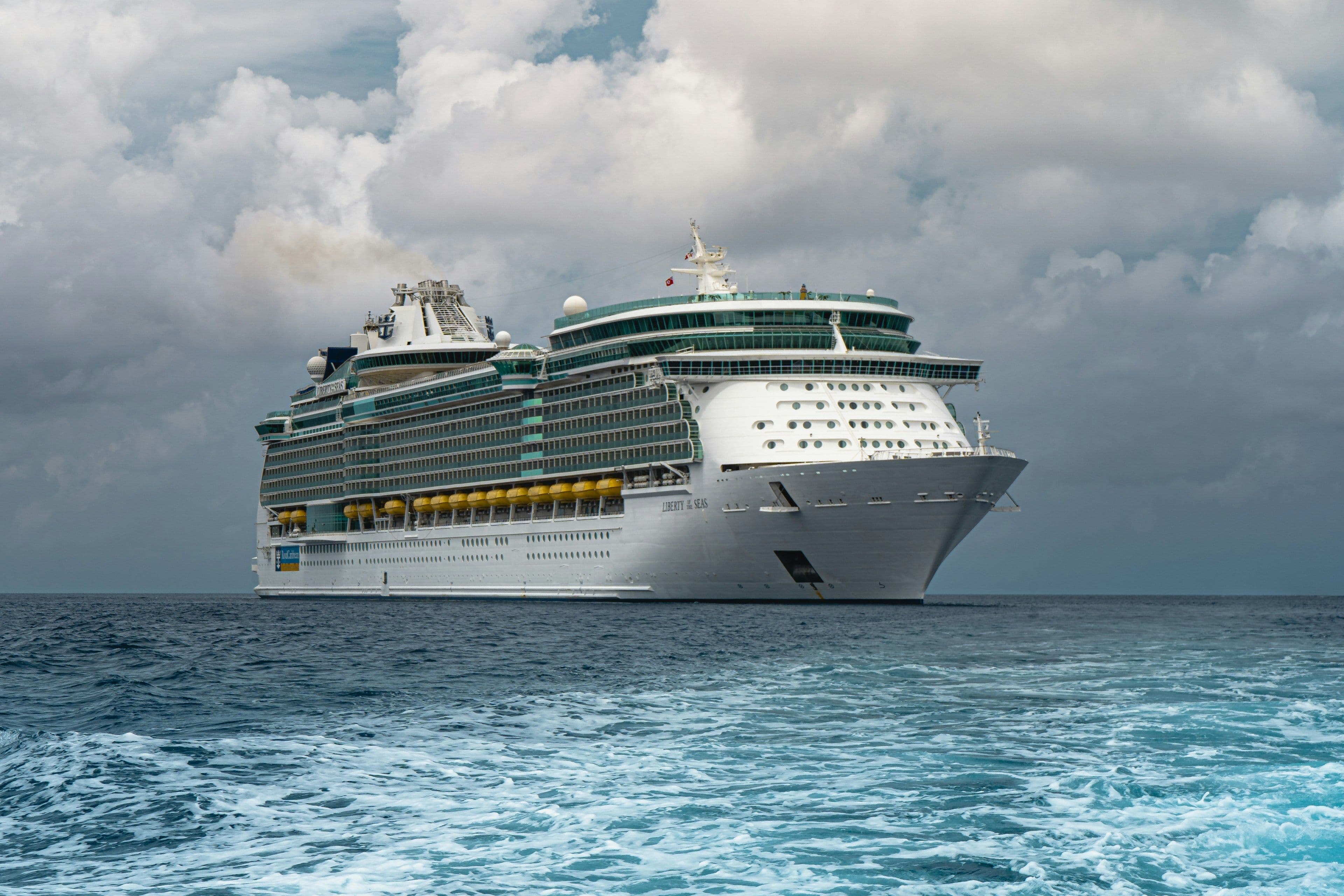 Royal Caribbean ship Liberty of the Seas under way at sea